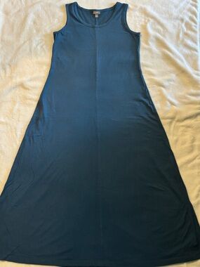 J. Jill Sleeveless Blue Maxi Dress